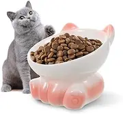 Toyvian Elevated Ceramic Cat Bowls Tilted Design with Slip Base for Improved Digestion Stylish Feeding Station for Cats and Small Dogs Durable and Easy to Clean