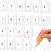 SHERCHPRY 20 Pcs Plastic Squeeze Bottles with Funnels Translucent Condiment Containers for Ketchup Olive Oil Sauce for Kitchen and Craft Use