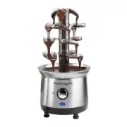 Nostalgia Chocolate Fountain Fondue Pot 1 qt. Capacity Stainless Steel Cascading