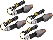 Motorcycle Indicators Flowing Turn Signal Lights UN&IVE&RSAL LED Amber Long Short Turn Signal Indicator Lights Blinkers Flashers