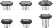 NUHFUFA 6 Packs Metal Rocker Caps Accessories for Xbox ONE Elite Series 2, DIY Joystick Metal Thumbsticks Repair Mod Kit for Xbox Controller(Silver&Black)