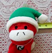 Sock Monkey Dog Toy for Holidays Christmas