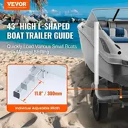 Boat Trailer Guide, 1.1M Adjustable Design Trailer Guide Poles, 2PCS Rustproof Galvanized Steel Trailer Guide ons, Trailer Guides with PVC Pipes, for Ski Boat, Fishing Boat or Sailboat Trailer