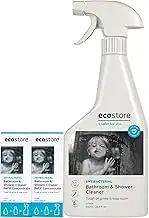 Ecostore Glass Cleaner 500ml x Glass Cleaner Refill 50Ml x2 - Streak Free, Mirror Cleaner, Window Cleaner, Plant Based, Fragrance Free, No Harsh Chemicals, Glass Surfaces, Less Plastic, Less Packaging