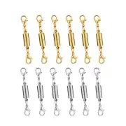 12Pack Magnetic Lobster Clasp Ball Buckles Magnet Closures for Necklace Bracelet
