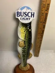 BUSCH LIGHT FISHING BIG MOUTH BASS Draft beer tap handle. ST. LOUIS MISSOURI