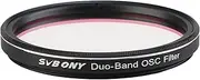 SVBONY SV220 Telescope Filter, 2 inches Dual-Band Nebula, H-Alpha and O-III Narrowband for One-Shot Color Cameras, Light Pollution Filter for Astrophotography