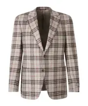 checked wool blazer IT52,IT50,IT48 light brown