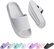 [Orthoshoes] Cloud Slides for Kids,Girls Boys Comfy Thick Sole Pillow Slippers Non-Slip Shower Bathroom Sandals Summer Beach Shoes for Little/Big Kids