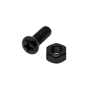 Pinnacle M3 x 20mm Black Ruspert® Round Head Bolts And Nuts - 12 Pack