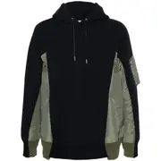 [Sacai] Sacai Panelled Drawstring Hoodie II NUMERIC BLUE