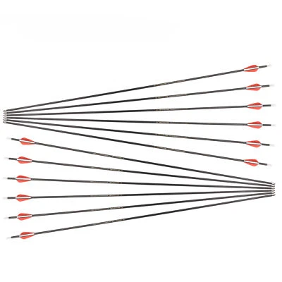 12pcs Carbon Arrow ID 4.2mm Spine 250-1800 Archery Recurve Bow Hunting Shooting