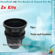 2sets Nutrifield Pro Pot 15L Pot Bucket And Grated Pot Kit Hydroponic Plant Grow