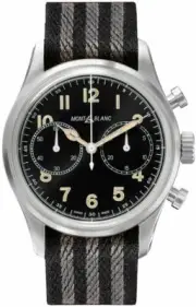 New Men's MontBlanc 1858 Black Dial Chronograph 42mm Casual Sport Watch