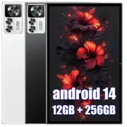 Tablet 12GB RAM+256GB ROM Android 14 Octa 8Core 5GWiFi PC Dual Camera GMS