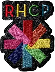 Red Hot Chili Peppers Rainbow Asterisk Woven Patch One Size