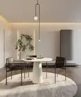 Japandi style Dining Table - White / Diameter 98cm - 38.5inches / elegant