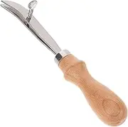 Operitacx Leather Edge Creaser Tool with Ergonomic Wooden Handle Convenient Leather Craft Tool for DIY Projects Smooth Edges and Durable Design