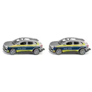2x Siku Audi Q4 Police Emergency/Intervention Vehicle Diecast 83mm Toy Car 3y+