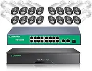 GX-YUFI-M8C-K16 Professional 16-Channel 8MP 4K Security System | Military-Grade Aluminum | IP67 Protection | 16-Port POE Switch | G.Craftsman 2025 Series