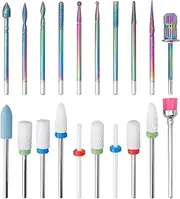 Bestgle 20 Pcs Nail Drill Bits Set Professional Nail Bits Filing Acrylic Carbide Ceramics Electric Nail Drill Kit for DIY Home Salon Cuticle Polishing Nail Bits Diamond Efile Nail Bit Nails Accessories