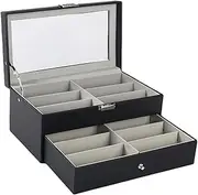 [HAMKVBPR] Sunglasses Storage Box Leather Glasses Case Storage Display Sales Sunglasses Box Eyewear Display Case