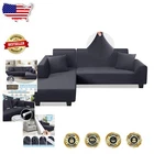 Pet-Friendly L Shaped Sofa Cover Set - Stretchable Slipcovers with Cushion Cases