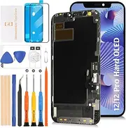 Olivechard Hard OLED 12/12 Pro LCD Screen Replacement for iPhone 12/12 Pro 6.1 inch [Hard OLED,NOT LCD] LCD Display Touch Digitizer Screen Assembly A2403 A2172 A2402 A2404 with Repair Tools