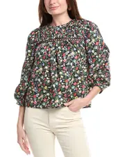 English Factory Floral Print Top