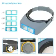 Professional Head Mount Magnifier - Optivisor with 4 Lenses & Comfort Headband