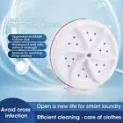 Ultrasonic Mini Washing Machine USB Rotating Turbine Portable Laundry Washer
