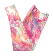 LuLaRoe Womens Leggings TC2 Pastel Pink Purple Swirl Tie Dye Plus 18+ NWT