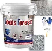 High-Gloss Marble Effect Epoxy Floor Coating, Waterproof Water-Based Epoxy Floor Paint, Epoxy Floor Paint, Concrete Floor Paint, Garage Floor Paint (0.5L,Gray)