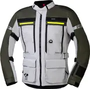 IXS Montevideo-Air 3.0, textile jacket , color: Light Grey/Dark Green , size: L