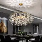 Nordic Luxury Gold Crystal Modern Chandelier LOFT Villa Ceiling Lighting Lamp