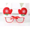 摩達客 聖誕派對造型眼鏡-雪花紅手套