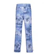 Palm Angels Island Printed Elastic Waist Trousers L Blue
