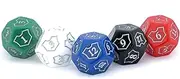 Hedral MTG D12 Spin-Down Loyalty Counter Dice 5 Die Set Red White Black Green Blue - Magic: The Gathering TCG CCG Planeswalker Multi-Color