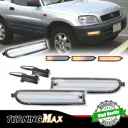 2PC Front Clear Switchback LED Parking Signal Lights For 96-97 Toyota Rav4 Rav 4 (for: Toyota)
