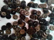 100PCS Coconut Shell Round Two Holes Button Crafting Sewing Essentials items