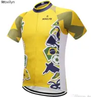(USA Seller) Brazil FIFA World Cup Men's Cycling Short Sleeve Jersey