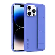 For iPhone 15 Pro Max Skin Elastic Wrist Grip Back Cover Phone Case - Purple