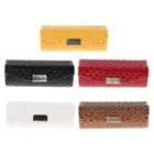 Premium Leather Lipstick Holder Case Organizer Box with Mirror for Purse