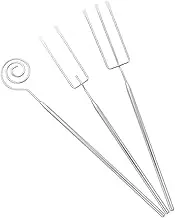 Mobestech 1Set Stainless Steel Chocolate Dipping Tools Versatile Fondue Fork with Two Pronged Spiral and Three Pronged Designs for Hot Pot and Dessert Serving Dishwasher Safe