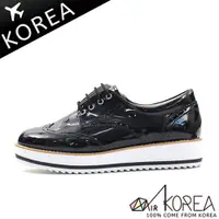 在飛比找蝦皮商城優惠-【AIRKOREA】韓國空運漆皮經典牛津鞋休閒鞋-增高約3.