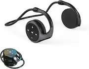 Wireless Bluetooth Headphones On-Ear, Lightweight Foldable HiFi Sport Earphones, Support TF Card & FM Radio, Wireless MP3 Player Stereo Headset for Running Cycling Driving Fitness Black