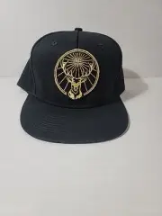 Jagermeister Black And Gold Embroidered Official Snapback Hat Cap