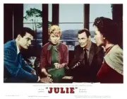 Julie Lobby Card Louis Jourdan Doris Day Barry Sullivan Ann Ro- 1956 Old Photo