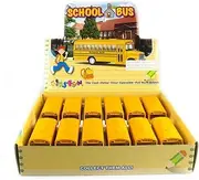 KiNSFUN Novelty Die Cast Classic Long Nose School Bus Pull Back Action Toy 12 Pack