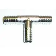 Stainless Steel Tee (2) 3/8 X 1/4 Barb Bottom - Box of 1,000 New